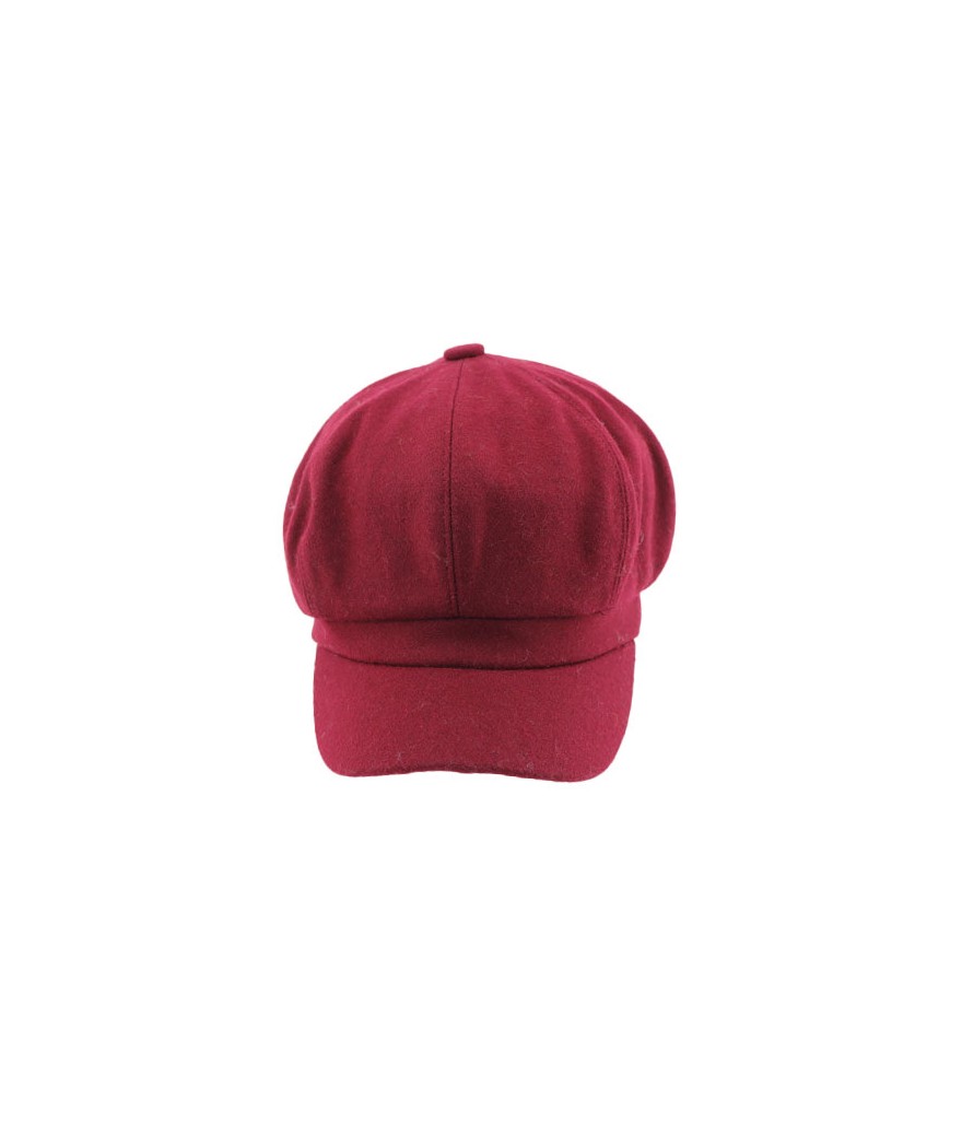 Casquette Gavroche En Laine Mélangée Doublée - Taille Unique Couleur Moutarde - Fait Main